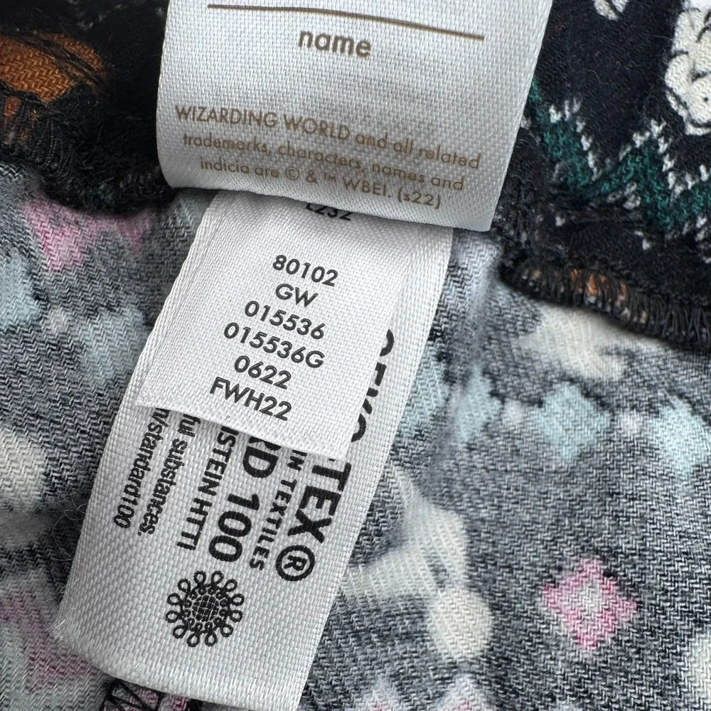 HANNA ANDERSSON XL 100% Organic Cotton Harry Potter Black Fair Isle Pajama Pants